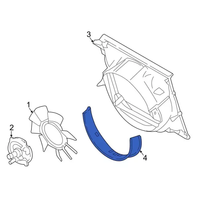 LC3Z8146B - : Fan Shroud for Ford: F-250 Super Duty, F-350 Super Duty, F-450 Super Duty, F-550 Super Duty Image