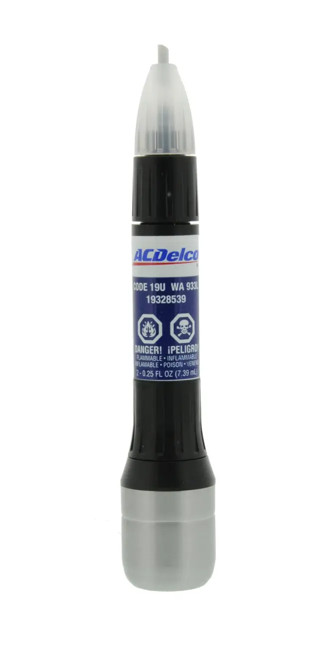 19328539 - : Luxo Blue Metallic (WA933L) Four-In-One Touch-Up Paint - .5 oz Pen for Buick: Verano | Cadillac: Escalade, Escalade ESV, Escalade EXT, SRX, XLR | Chevrolet: Avalanche, Captiva Sport, Corvette, Cruze, Impala, Malibu, Silverado 1500, Silverado 2500 HD, Silverado 3500 HD, Sonic, Suburban, Suburban 1500, Suburban 2500, Tahoe, Trax, Volt | GMC: Sierra 1500, Sierra 2500 HD, Sierra 3500 HD, Yukon, Yukon XL, Yukon XL 1500, Yukon XL 2500 Image