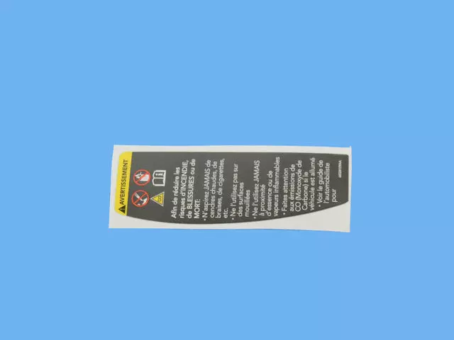 Warning Label, French - Mopar (68328109AA)