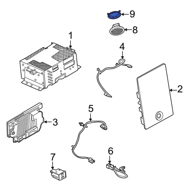 Microphone Mount Plate - Ford (MU5Z-9904082-A)