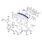 7L1Z78044E82AA - Body: Upper Grille for Ford Image