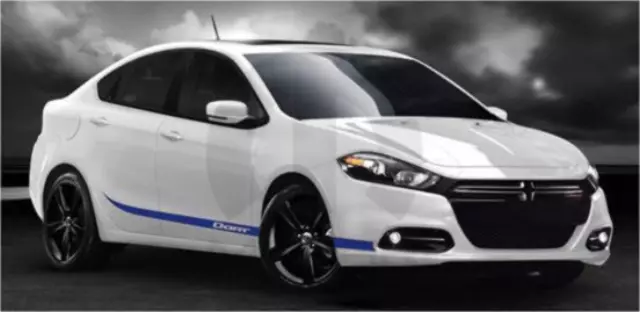 82213362AD - : 2014-2016 Dodge Dart - Applique/Decal Kits - Black Swoosh Graphic for Mopar Image