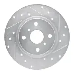 63176037R - : DFC Brake Rotor - Drilled and Slotted - Silver for DYNAMIC FRICTION Image