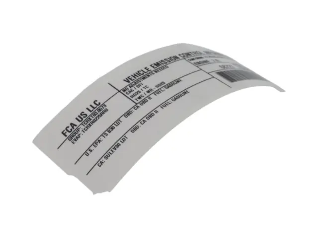 68727135AA - Emission Control: Emission Label for Mopar Image