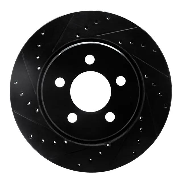 63342020L - : DFC Brake Rotor - Drilled and Slotted - Black for DYNAMIC FRICTION Image