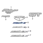 LJ8Z16720B - Body: Nameplate for Ford: Mustang Mach-E Image