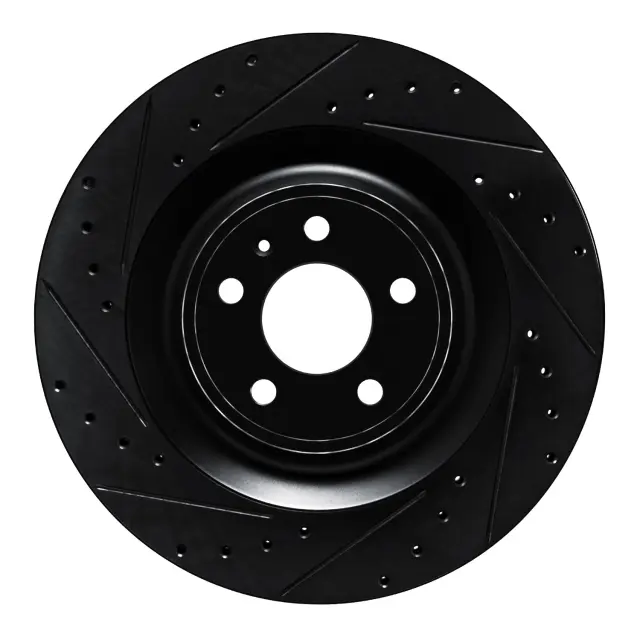 63302102L - Brakes &amp; Brake Parts: DFC Brake Rotor - Drilled and Slotted - Black for DYNAMIC FRICTION Image
