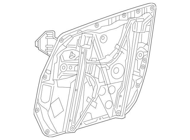 2137205105 - Driver Door: Basic Carrier for Mercedes-Benz: E300, E350, E43 AMG, E53 AMG, E63 AMG S Image image