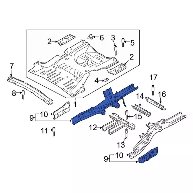 L1MZ7810124E - Body: Side Member for Ford: Explorer, Police Interceptor Utility Image