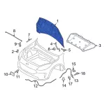 LJ6Z16612A - Body: Hood for Ford: Escape Image
