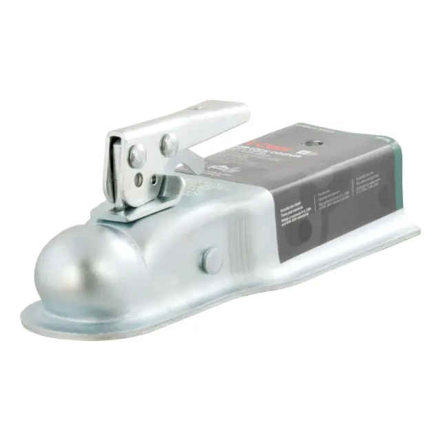 25138 - : 2" Straight-Tongue Coupler with Posi-Lock (3" Channel, 3,500 lbs, Zinc) for CURT Image