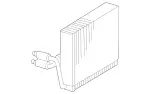 2108301058 - Heating and Ventilation: Evaporator for Mercedes-Benz: CL500, E430, S430, S55 AMG Image