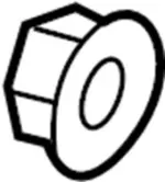 638489E00A - Body: Finish Plate Clip for Infiniti Image