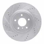 63168008L - : DFC Brake Rotor - Drilled and Slotted - Silver for DYNAMIC FRICTION Image