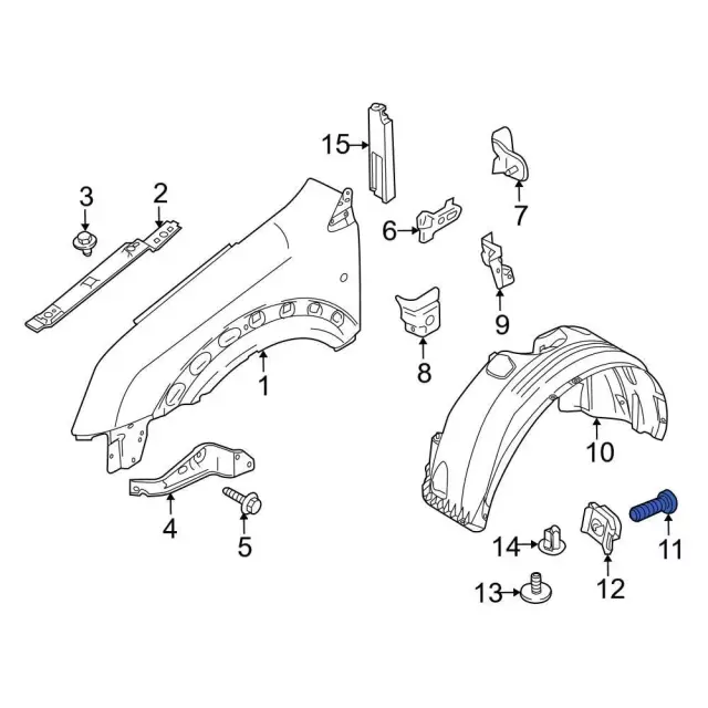 Floor Pan Splash Shield Screw - Ford (W700501S450B)