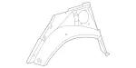 2236307704 - Side Walls: Wheel Well for Mercedes-Benz: 350SD, S500, S63 AMG E Performance Image