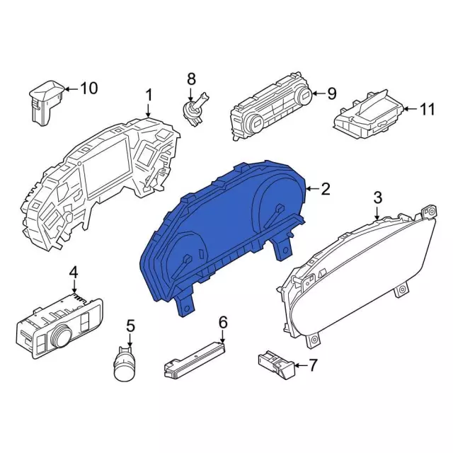 LJ6Z10849CGA - Body: Cluster Assembly for Ford: Escape Image