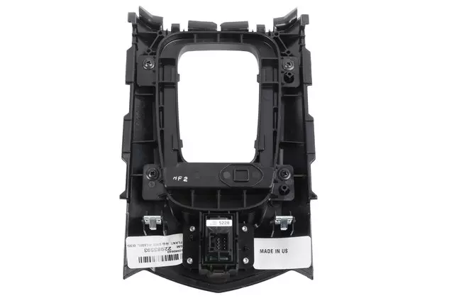 Piano Black Front Floor Console Transmission Shift Opening Trim Plate - GM (22983593)