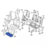 CK4Z9963841H - Body: Seat Cushion Pad for Ford: Transit-150, Transit-250, Transit-350, Transit-350 HD Image