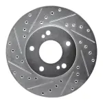 63167035L - : DFC Brake Rotor - Drilled and Slotted - Silver for DYNAMIC FRICTION Image