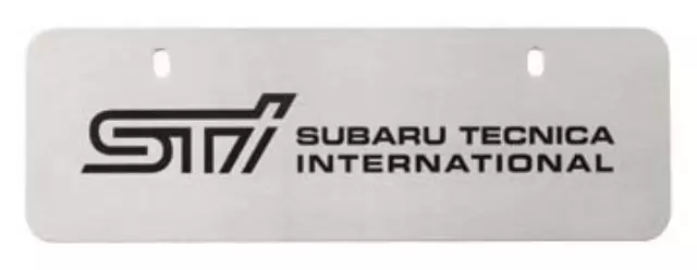 Subaru Euro-Style Marque Plate Matte Black STI) OEM NEW - Subaru (SOA342L133)