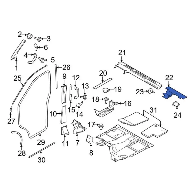 LK4Z6113209AB - : Step Cover for Ford: E-Transit, Transit-150, Transit-250, Transit-350, Transit-350 HD Image
