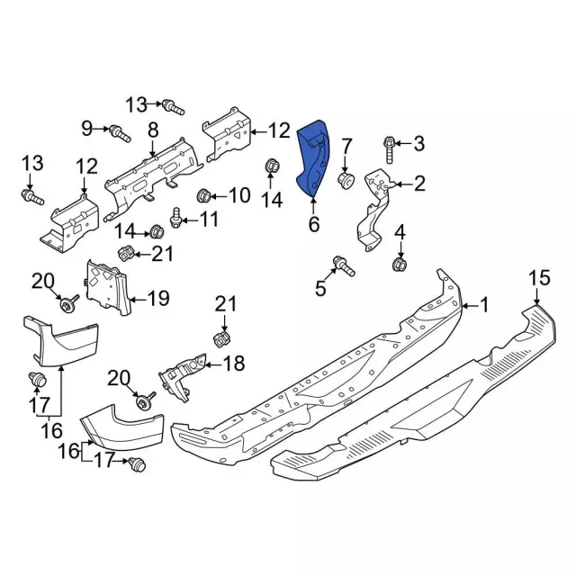 Bumper End Cap - Ford (M2DZ-17F774-CE)