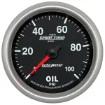 7621 - : GAUGE, OIL PRESSURE, 2 5/8", 100PSI, MECHANICAL, SPORT-COMP II for AutoMeter Image