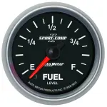 3610 - : GAUGE, FUEL LEVEL, 2 1/16", 0-280O PROGRAMMABLE, SPORT-COMP II for AutoMeter Image
