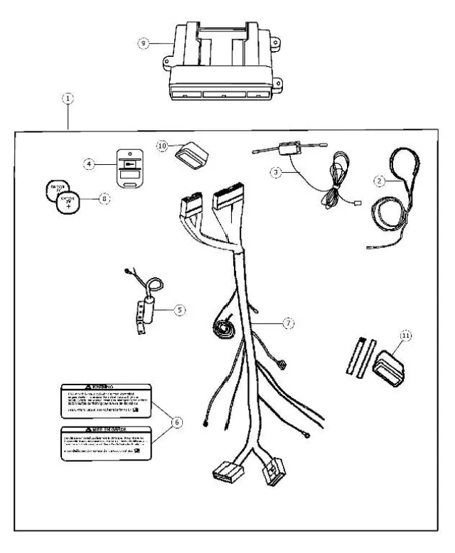 Remote Start Install Kit - Mopar (82209870AG)