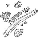 CP9Z5810125A - Body: Rear Rail Assembly for Ford: Focus Image