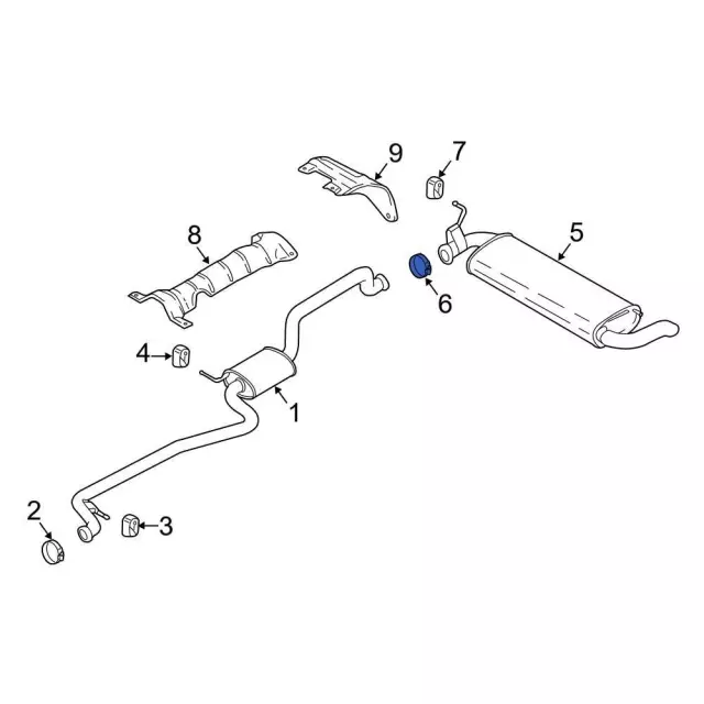 Exhaust Muffler Clamp - Ford (GN1Z-5A215-B)