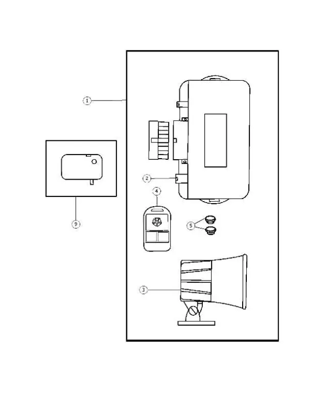 56010335AC - Wiper/Lock Cylinder and Keys: Alarm Siren for Mopar Image