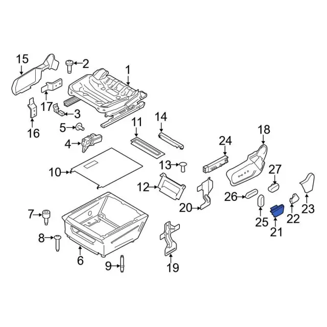 Cover Seat Back Hinge - Ford (BK2Z-9961695-CJ)