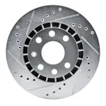 63118000L - : DFC Brake Rotor - Drilled and Slotted - Silver for DYNAMIC FRICTION Image