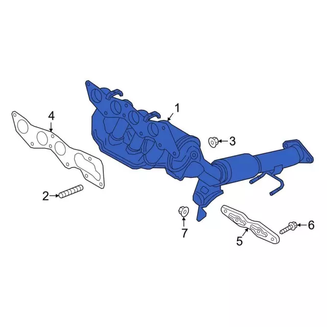 KV6Z5G232E - : Mnfd W/Converter for Ford: Transit Connect Image