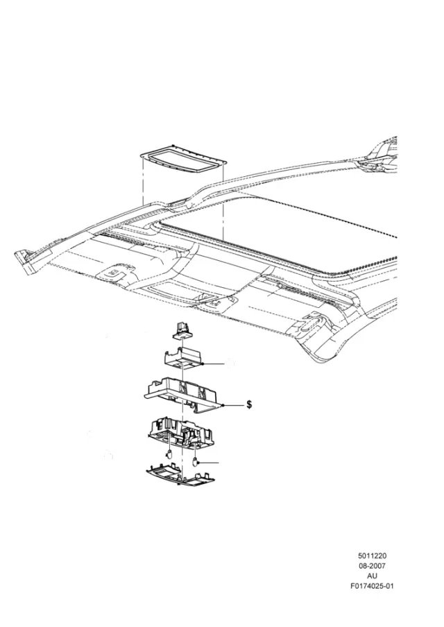9L1Z19K357BC - Body: Console Trim Panel for Ford Image