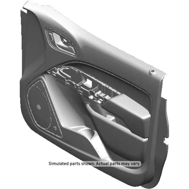 Dark Gray Front Passenger Side Door Interior Trim Panel - GM (84725417)
