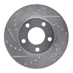 63154033L - : DFC Brake Rotor - Drilled and Slotted - Silver for DYNAMIC FRICTION Image