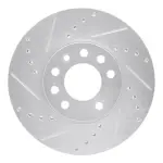 63165015L - : DFC Brake Rotor - Drilled and Slotted - Silver for DYNAMIC FRICTION Image