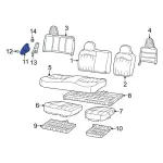 F65Z1562769DDD - Body: Latch Cover for Ford: F-150, F-250, F-250 Super Duty, F-350 Super Duty, F-450 Super Duty, F-550 Super Duty Image