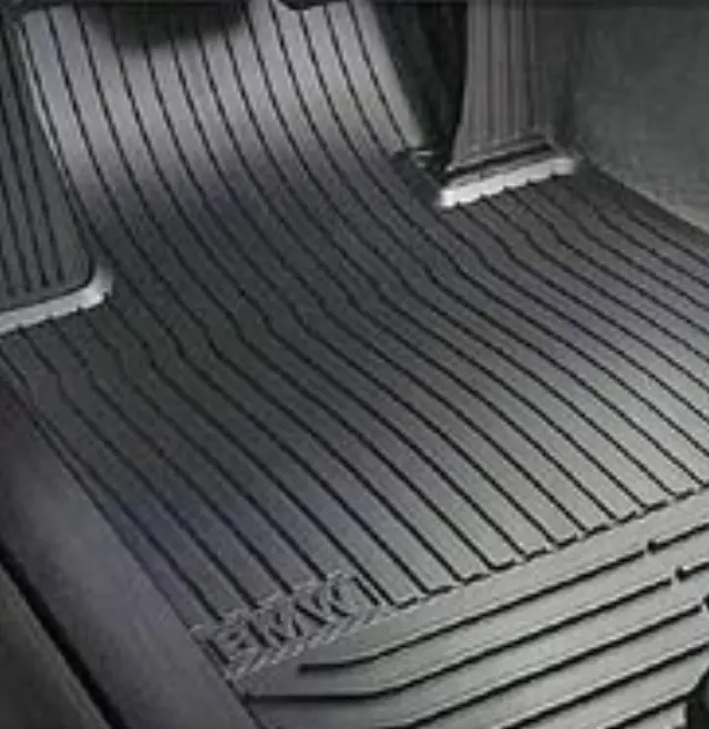 51475B70A00 - Interior: All Weather Rubber Floor Mats - Front - Black for BMW: 528i, 535d, 535i, 550i, M5 Image