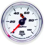 7121 - : GAUGE, OIL PRESSURE, 2 1/16", 100PSI, MECHANICAL, C2 for AutoMeter Image