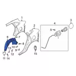 LJ6Z78278B51A - Body: Wheelhouse Liner for Ford: Escape Image