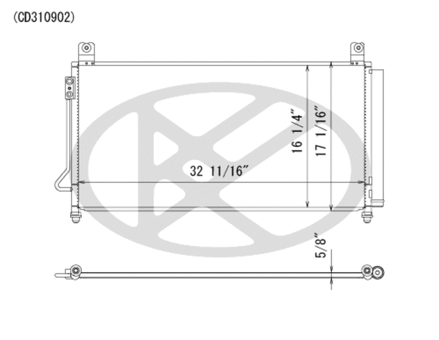 CD310902 - Air Conditioning &amp; Heat: Koyorad A/C Condenser for Koyo Image