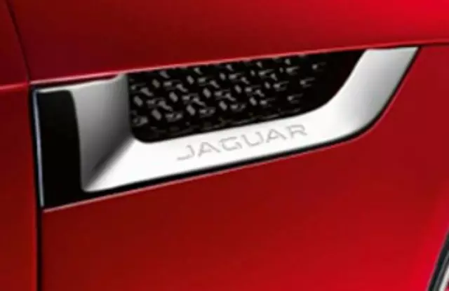 T2R2262 - Body: Side Power Vent, Chrome with Gloss Black for Jaguar Image