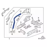 LX6Z16C078A - Body: Rail Reinforced for Ford Image