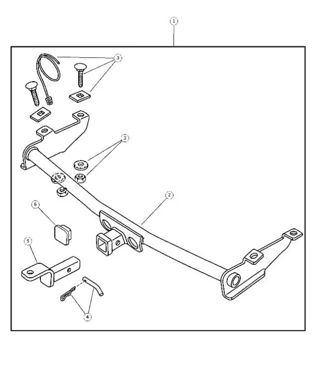 82205791 - Mopar Accessories - Component Parts: Trailer Hitch Bezel Package for Mopar Image