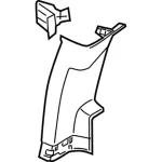 BC3Z28278D13AB - Body: Upper Pillar Trim for Ford: F-250 Super Duty, F-350 Super Duty Image