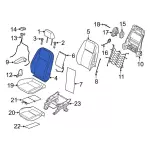 KT1Z1764417AR - Body: Seat Back Cover for Ford: Transit Connect Image